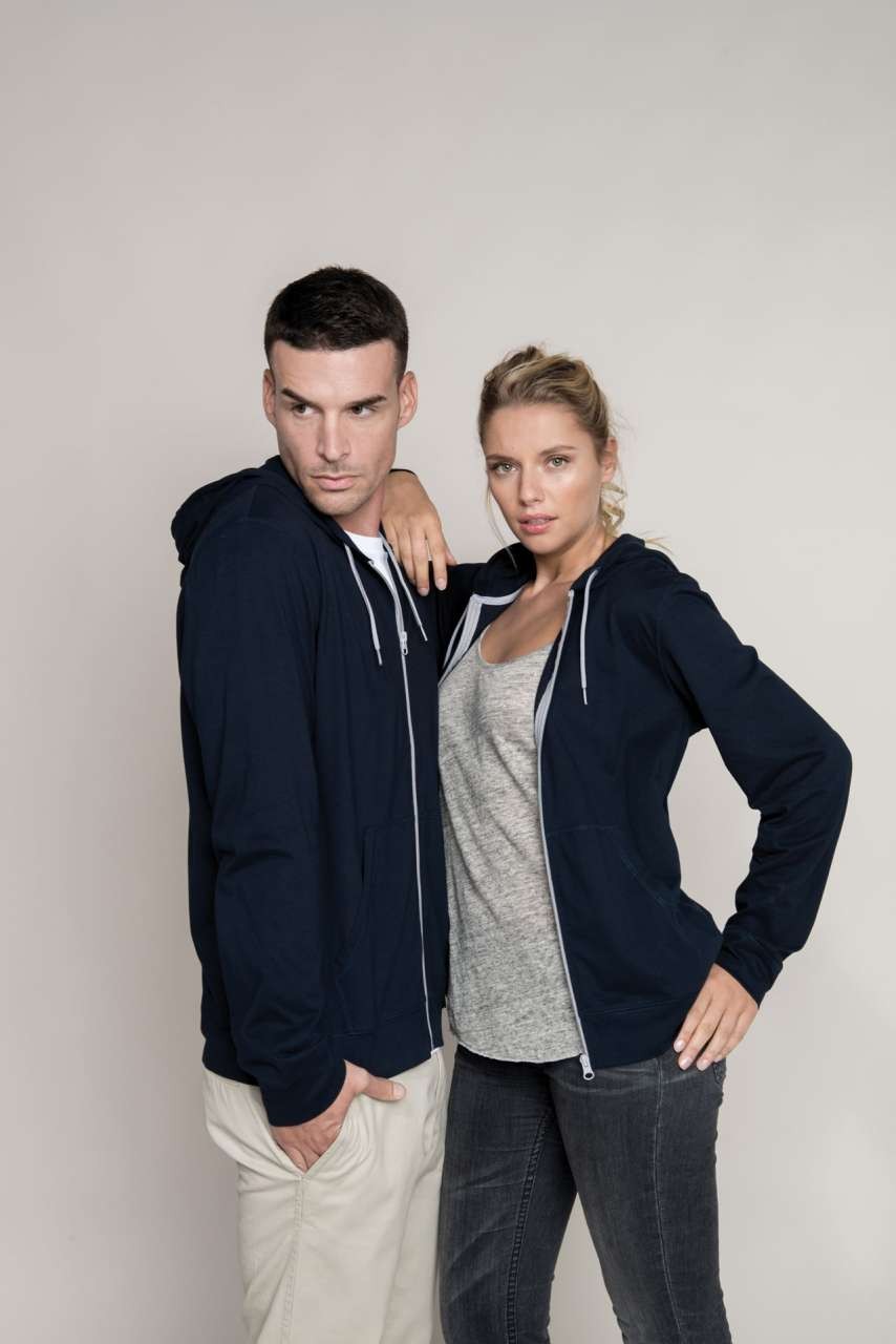 LIGHTWEIGHT COTTON HOODED SWEATSHIRT