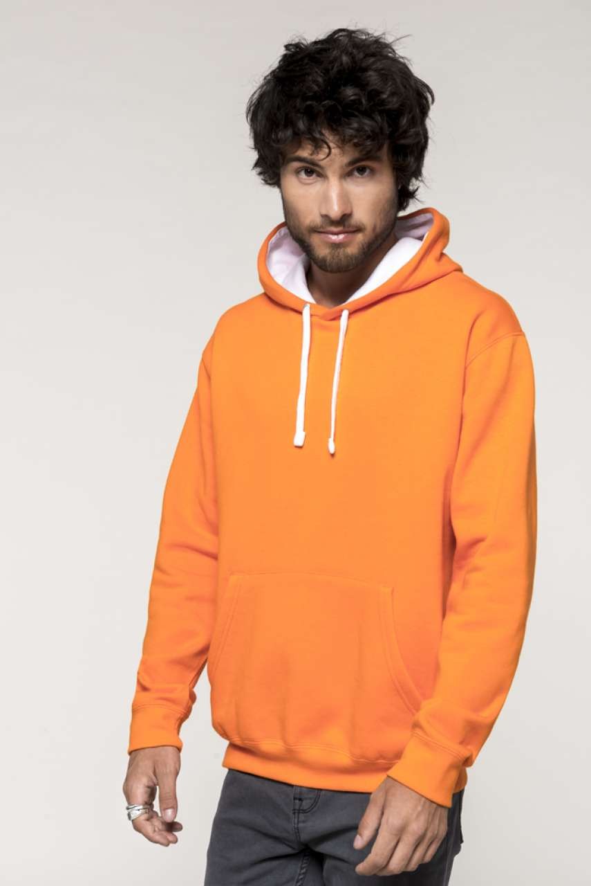 MEN'S CONTRAST HOODED SWEATSHIRT